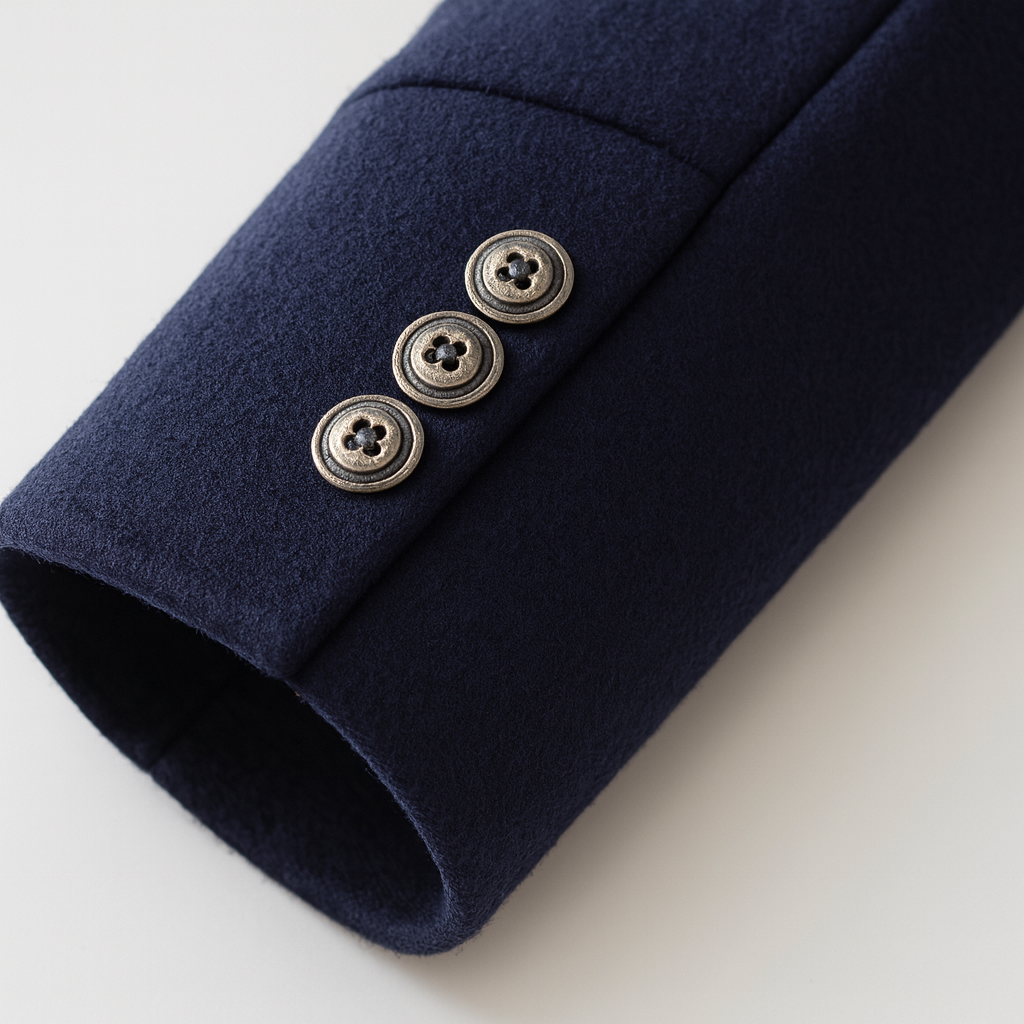 Gustavo | Wool Overcoat with Stand-Up Collar