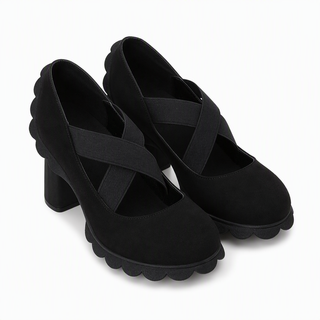 Mary Jane | Shoes with Crossover Straps, Block Heels & Treaded Soles