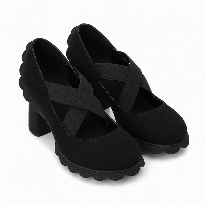 Mary Jane | Shoes with Crossover Straps, Block Heels & Treaded Soles