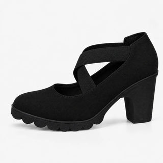 Mary Jane | Shoes with Crossover Straps, Block Heels & Treaded Soles