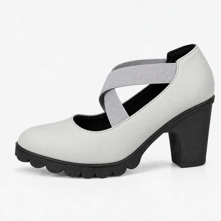Mary Jane | Shoes with Crossover Straps, Block Heels & Treaded Soles