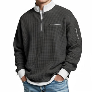 Dennis | Waffle Knit Half Zip Jumper