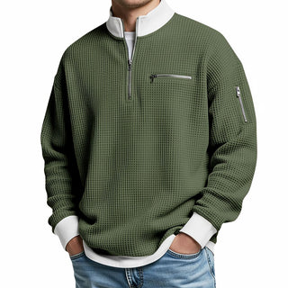 Dennis | Waffle Knit Half Zip Jumper