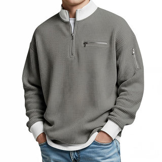 Dennis | Waffle Knit Half Zip Jumper