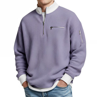 Dennis | Waffle Knit Half Zip Jumper