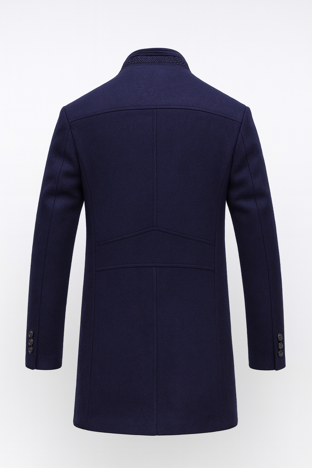 Gustavo | Wool Overcoat with Stand-Up Collar