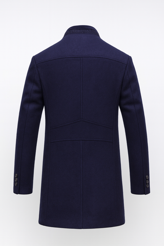 Gustavo | Wool Overcoat with Stand-Up Collar