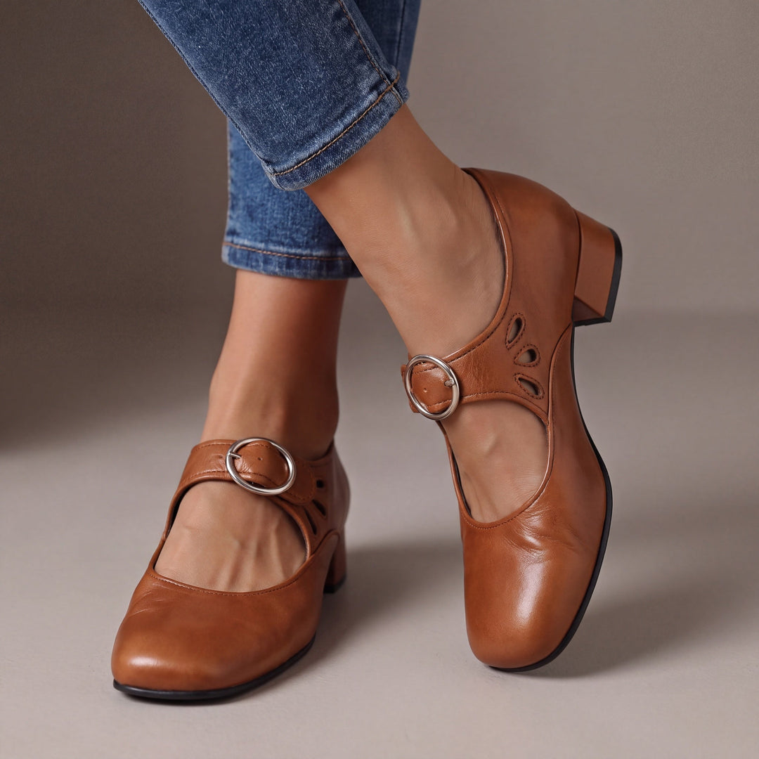 Juliette | Strap Heels with a Wide Block Heel